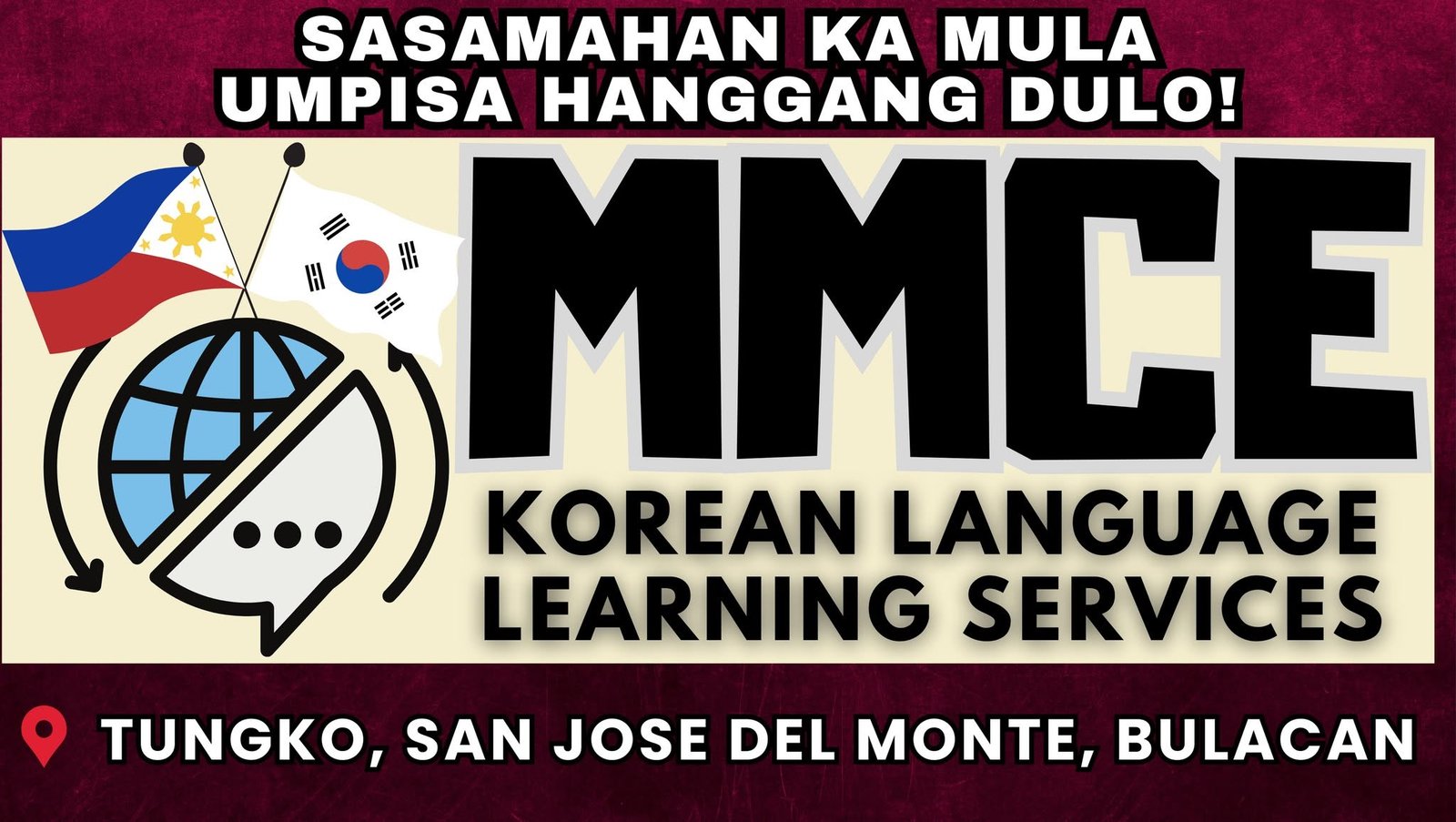 MMCE Korean Language Learning Services institutional banner